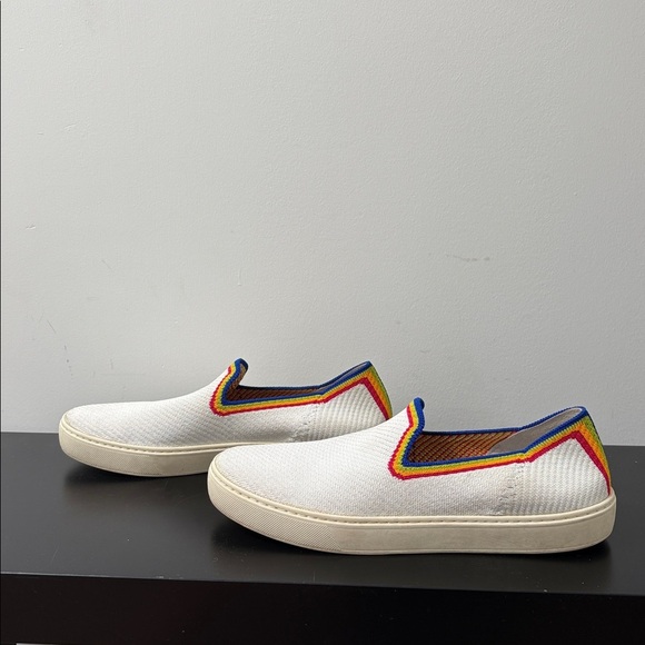 Rothy's The Original Slip On Sneaker white rainbow Limited Edition knit US10 - Picture 3 of 12